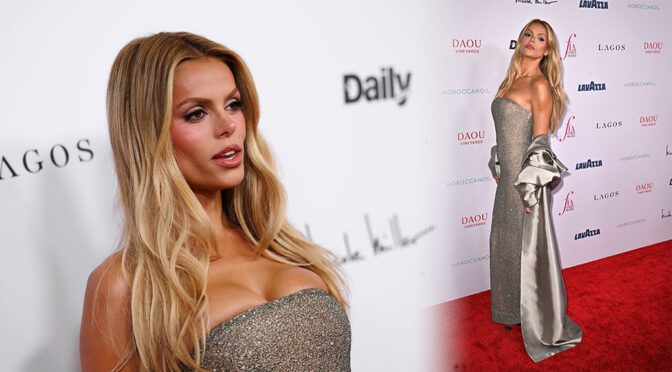 "Brooks Nader Showcases Stunning Curves at the Daily Front Row Awards"