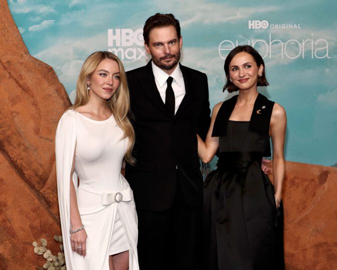 Busty Sydney Sweeney Stuns in Skintight White Mini That’s Pure Sin at Euphoria S3 Premiere Gallery