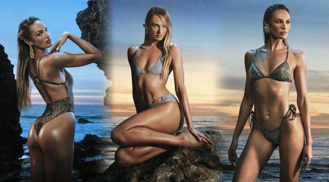 "Candice Swanepoel Shines in Victoria's Secret Tropic of C Campaign with Stunning Oiled Curves"