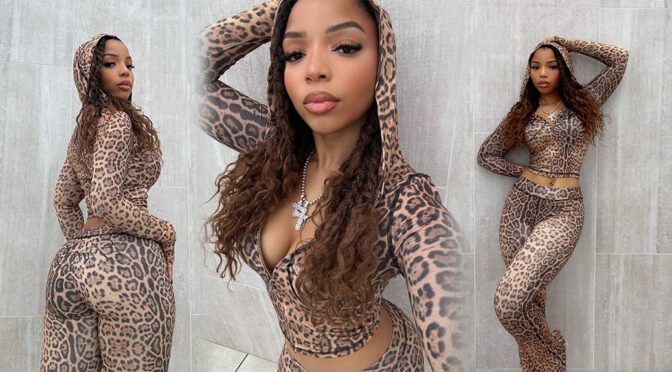 "Chloe Bailey Showcases Her Stunning Curves in Eye-Catching Leopard Print Outfit"