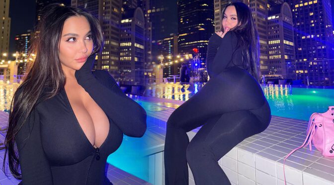 Images: Stella Hudgens Huge Tits and Massive Ass Steal the Show in Sexy Catsuit Pics
