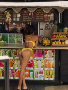 "Tatiana Panakal Sizzles in Daring Yellow Swimsuit During Fiery Tango Swim Photoshoot" 8