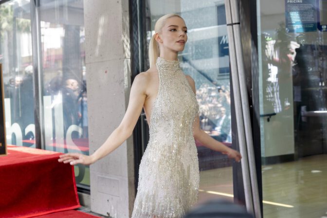 Anya Taylor-Joy Dazzles in Vintage Dress, Flaunting Legs at Walk of Fame Ceremony