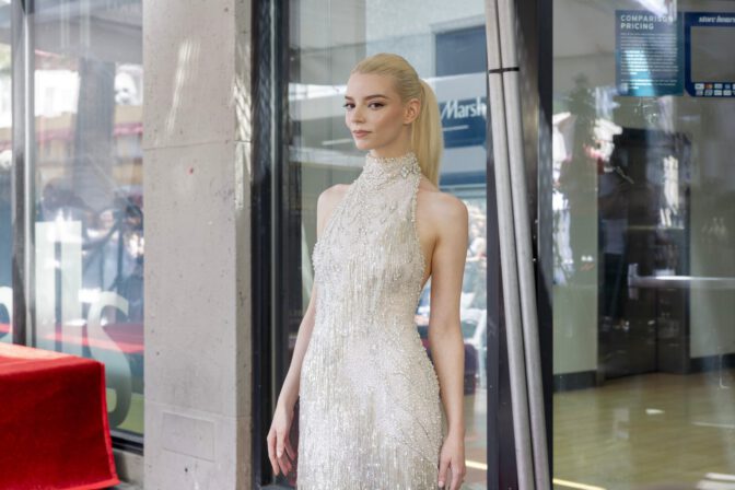 Anya Taylor-Joy Dazzles in Vintage Dress, Flaunting Legs at Walk of Fame Ceremony