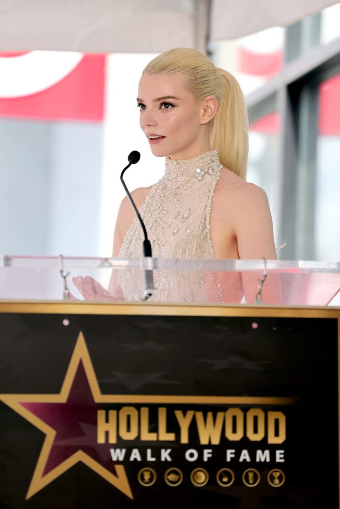 Anya Taylor-Joy Dazzles in Vintage Dress, Flaunting Legs at Walk of Fame Ceremony
