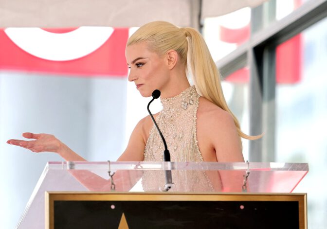 Anya Taylor-Joy Dazzles in Vintage Dress, Flaunting Legs at Walk of Fame Ceremony