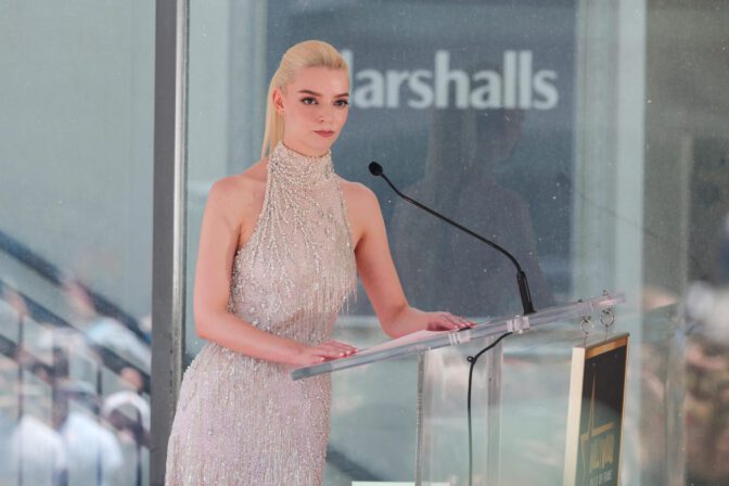 Anya Taylor-Joy Dazzles in Vintage Dress, Flaunting Legs at Walk of Fame Ceremony