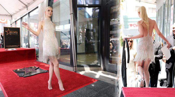 Anya Taylor-Joy Dazzles in Vintage Dress, Flaunting Legs at Walk of Fame Ceremony