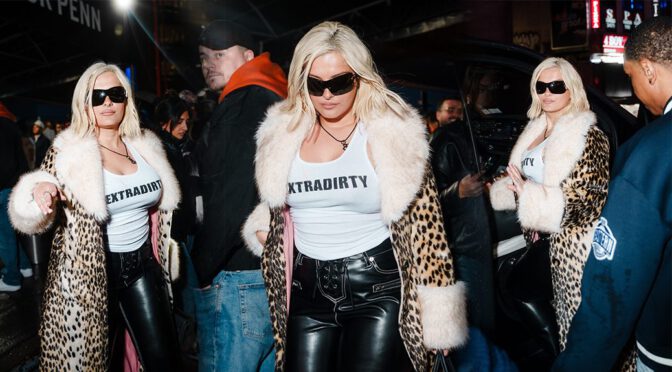"Bebe Rexha Flaunts Stunning Curves in Leopard Fur and Sleek Leather Pants During NYC Outing"