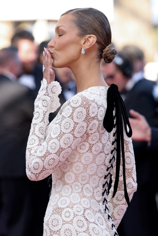 Bella Hadid Dazzles in Striking Plunging Cutout Dress at Cannes Film Festival