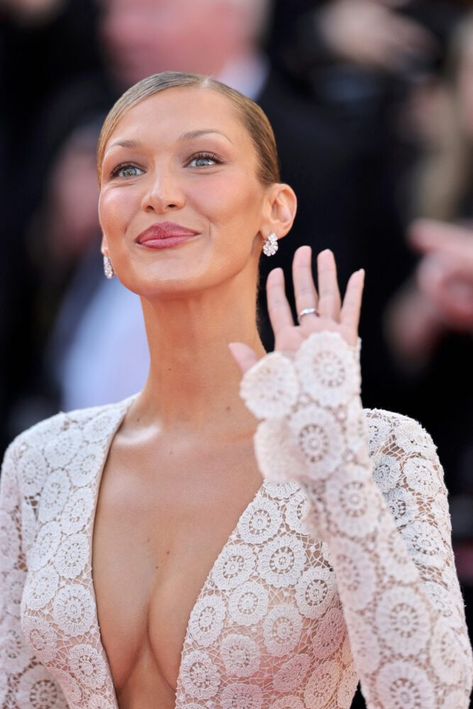 Bella Hadid Dazzles in Striking Plunging Cutout Dress at Cannes Film Festival
