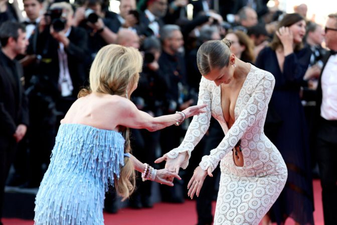 Bella Hadid Dazzles in Striking Plunging Cutout Dress at Cannes Film Festival