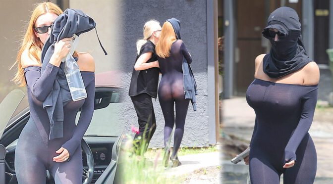 "Bianca Censori Dons Sheer Catsuit Without Undergarments During Spa Day in LA"