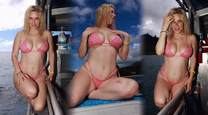 C.J. Perry Rocks a Tiny Pink Bikini on a Hawaii Boat, Showcasing Her Stunning Curves
