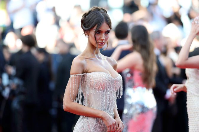 Ella Cervetto Stuns in Sheer Dress, Showcases Bold Cleavage at Cannes Film Festival