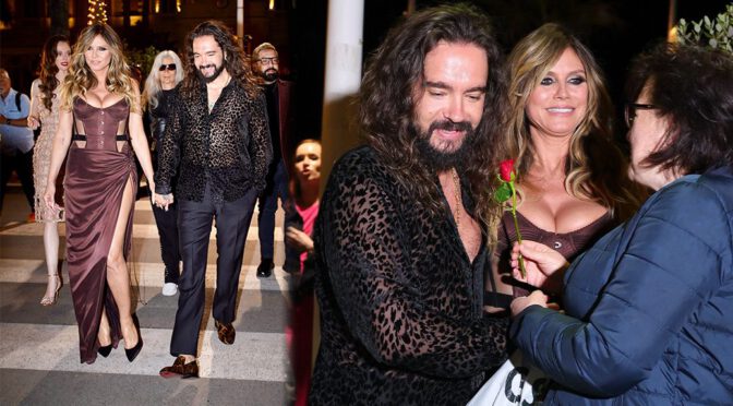 Heidi Klum Turns Heads in Revealing Corset and High Slit Dress, Flaunting Her Toned Thighs and Curves