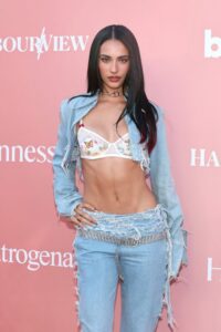 "Kylie Cantrall Turns Heads in Figure-Hugging Denim and Lace at Billboard Event" 5