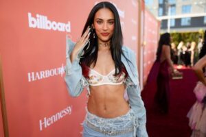 "Kylie Cantrall Turns Heads in Figure-Hugging Denim and Lace at Billboard Event" 13
