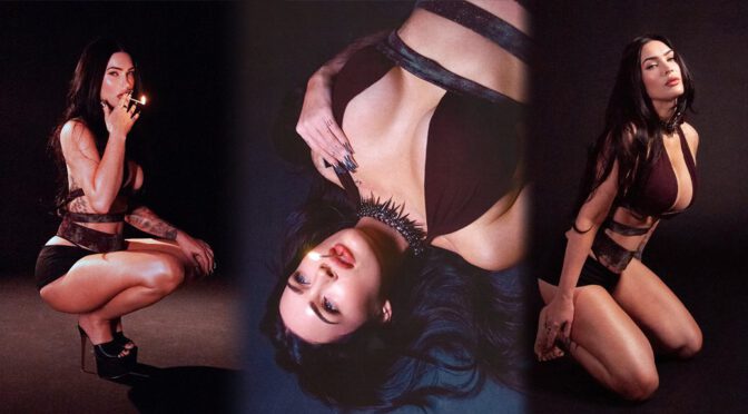Megan Fox Strikes a Playful Pose in a Daringly Revealing Top
