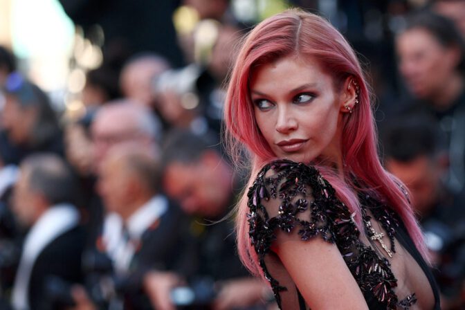 Stella Maxwell Captivates in Stunning Sheer Gothic Gucci Dress at Cannes Closing Ceremony