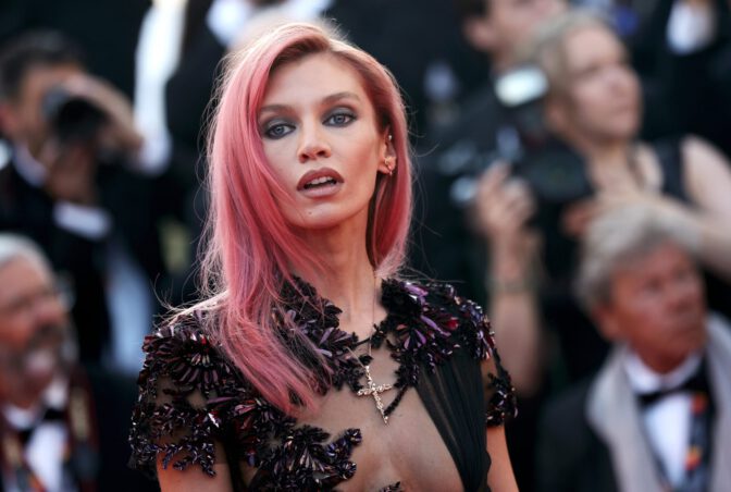 Stella Maxwell Captivates in Stunning Sheer Gothic Gucci Dress at Cannes Closing Ceremony