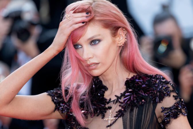 Stella Maxwell Captivates in Stunning Sheer Gothic Gucci Dress at Cannes Closing Ceremony