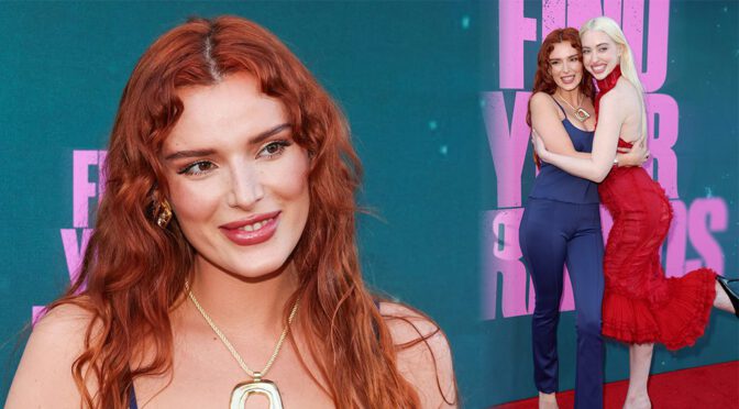 Bella Thorne Dazzles in Chic Blue Outfit at Los Angeles Film Screening