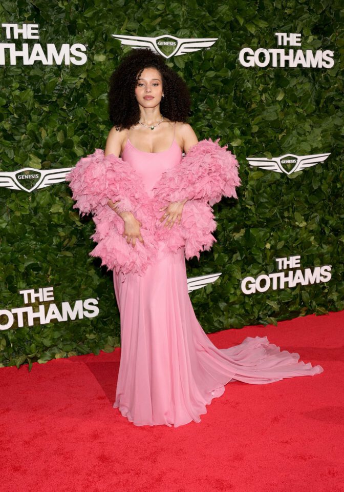 Chase Infiniti Turns Heads in Daring Pink Slip Dress, Showcasing Stunning Cleavage