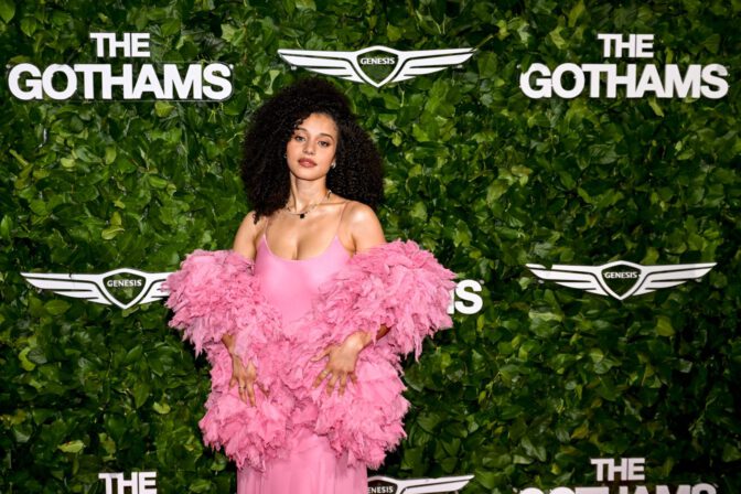 Chase Infiniti Turns Heads in Daring Pink Slip Dress, Showcasing Stunning Cleavage