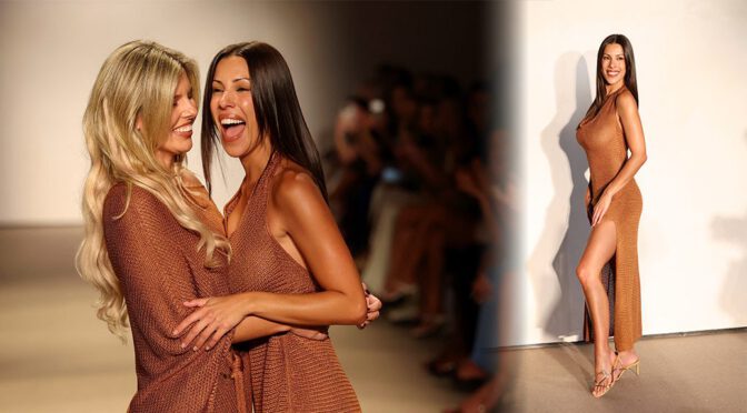 Devin Brugman Struts Down the Runway Braless, Showcasing Her Curvy Figure and Sun-Kissed Thighs