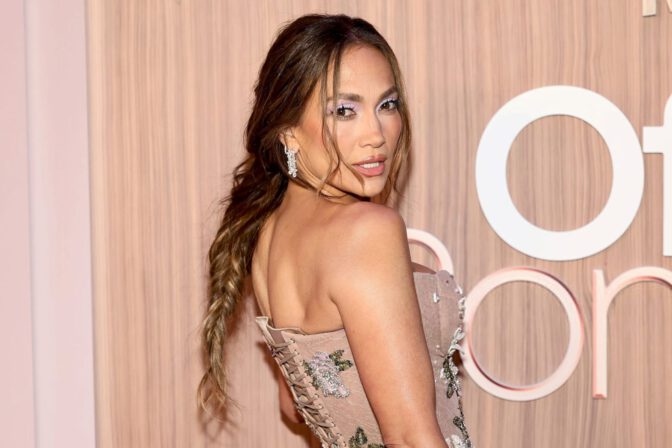 Jennifer Lopez Stuns in Form-Fitting Corset Gown with Daring Cleavage at Netflix Premiere Event