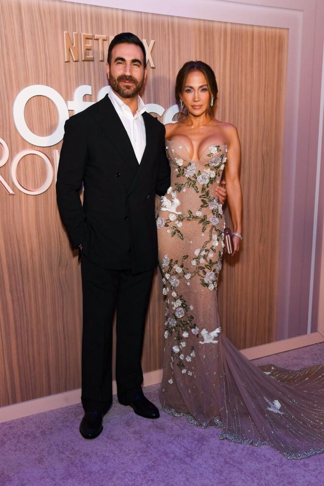 Jennifer Lopez Stuns in Form-Fitting Corset Gown with Daring Cleavage at Netflix Premiere Event