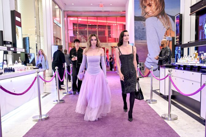 Julia Fox Bares Her Shoulders and Flaunts Her Curves in a Sheer Lavender Tulle Skirt at NYC Event