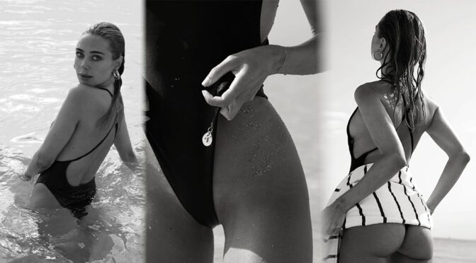 Kimberley Garner's Wet Black Swimsuit: Sizzling Curves and That Perfect Booty Revealed