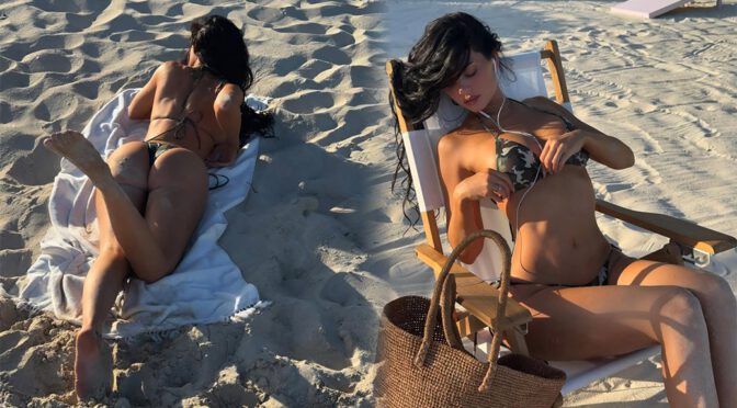 Kylie Jenner Flaunts Her Beach Body with Sand-Kissed Curves and Bold Cleavage