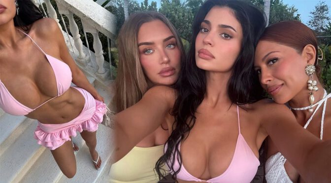Kylie Jenner Flaunts Stunning Curves in Tiny Pink Bikini During Dreamy Sunset Beach Escape