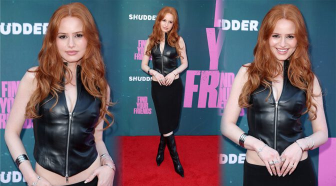 Madelaine Petsch Turns Heads in Figure-Hugging Leather Top, Exuding Confidence and Style
