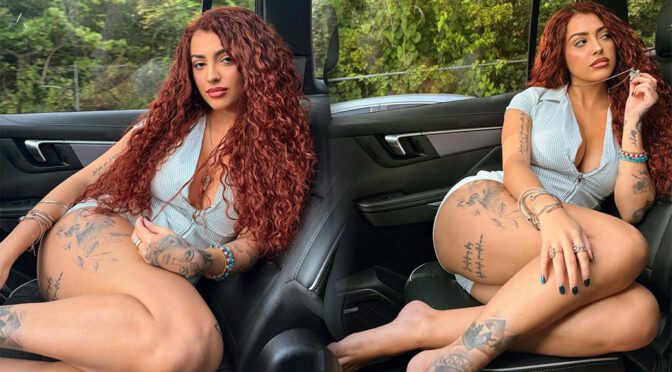 Malu Trevejo's Sizzling New Car Photos: Explosive Cleavage & Tattoos On Full Display.