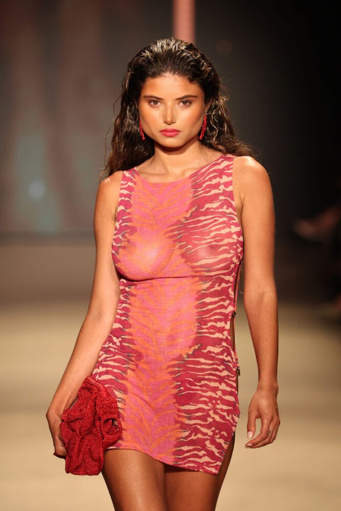 Maria Katarina Stuns in a Sheer Dress, Showcasing Bold Style at Miami Swim Week
