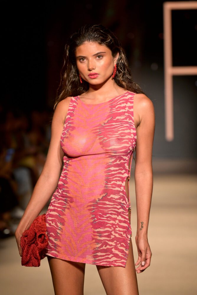 Maria Katarina Stuns in a Sheer Dress, Showcasing Bold Style at Miami Swim Week