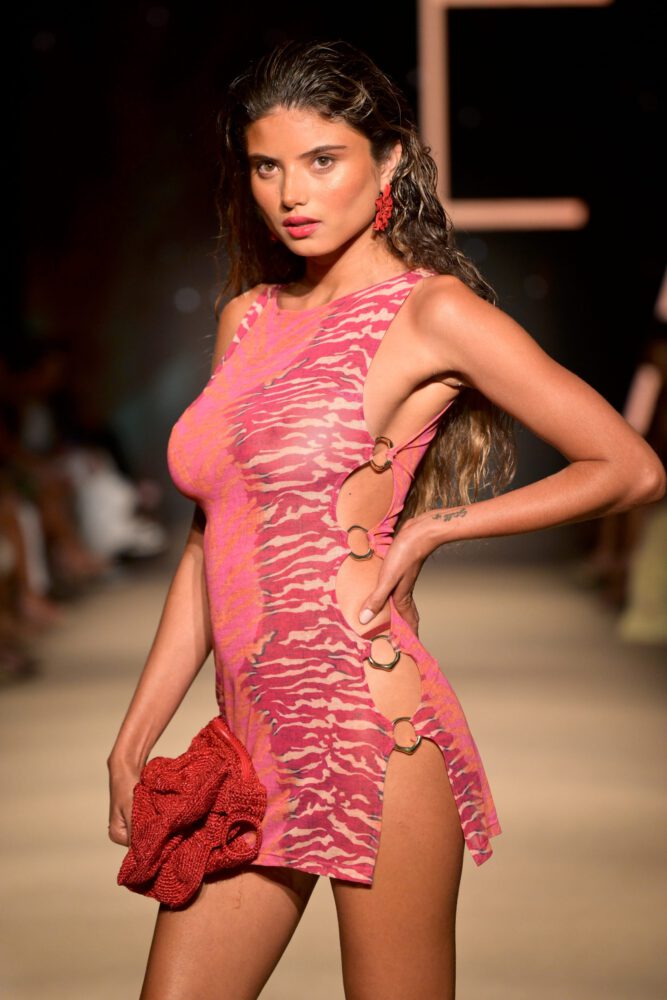 Maria Katarina Stuns in a Sheer Dress, Showcasing Bold Style at Miami Swim Week