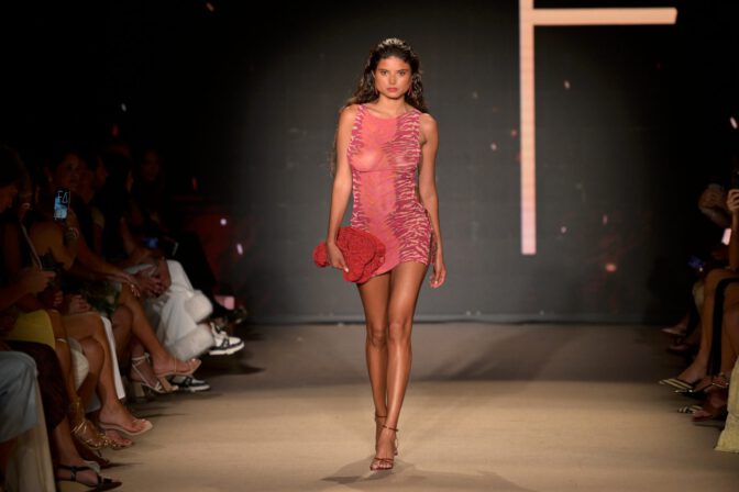 Maria Katarina Stuns in a Sheer Dress, Showcasing Bold Style at Miami Swim Week