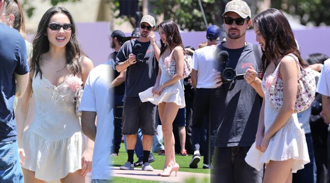 Olivia Rodrigo's Wind-Blown Mini Dress Flashes Her Sexy Thighs at Hot LA Event