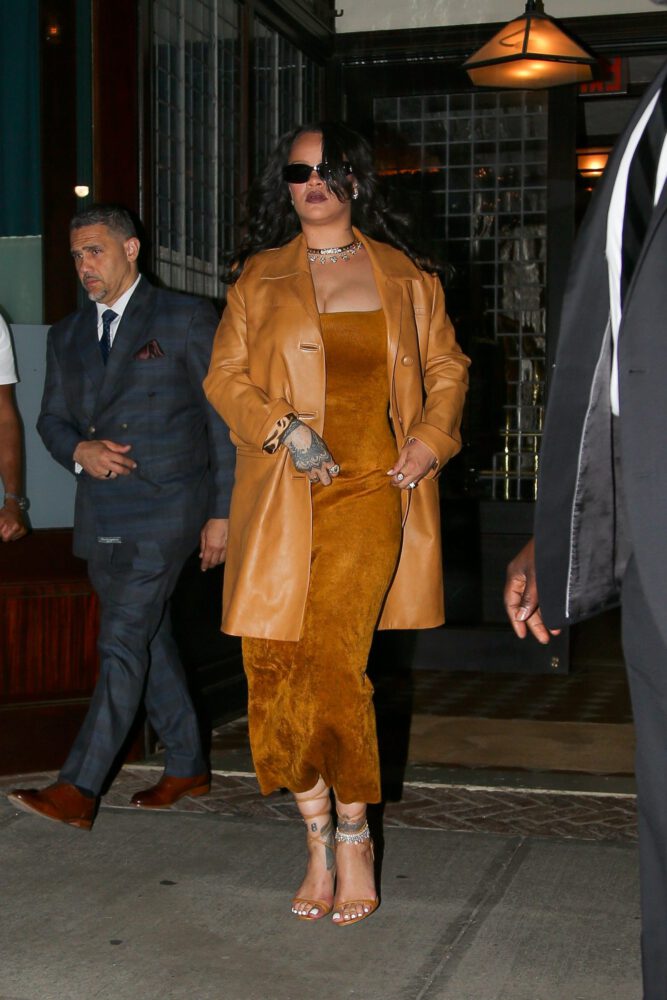 Rihanna Boobs Bursting Out of Ultra-Tight Dress on the Streets of Manhattan