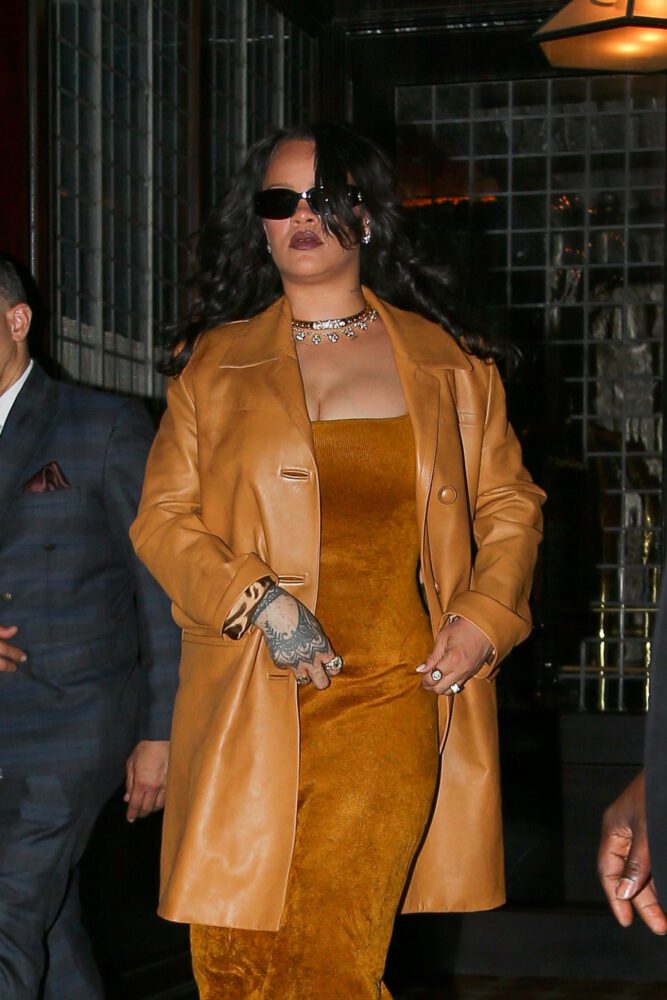Rihanna Boobs Bursting Out of Ultra-Tight Dress on the Streets of Manhattan