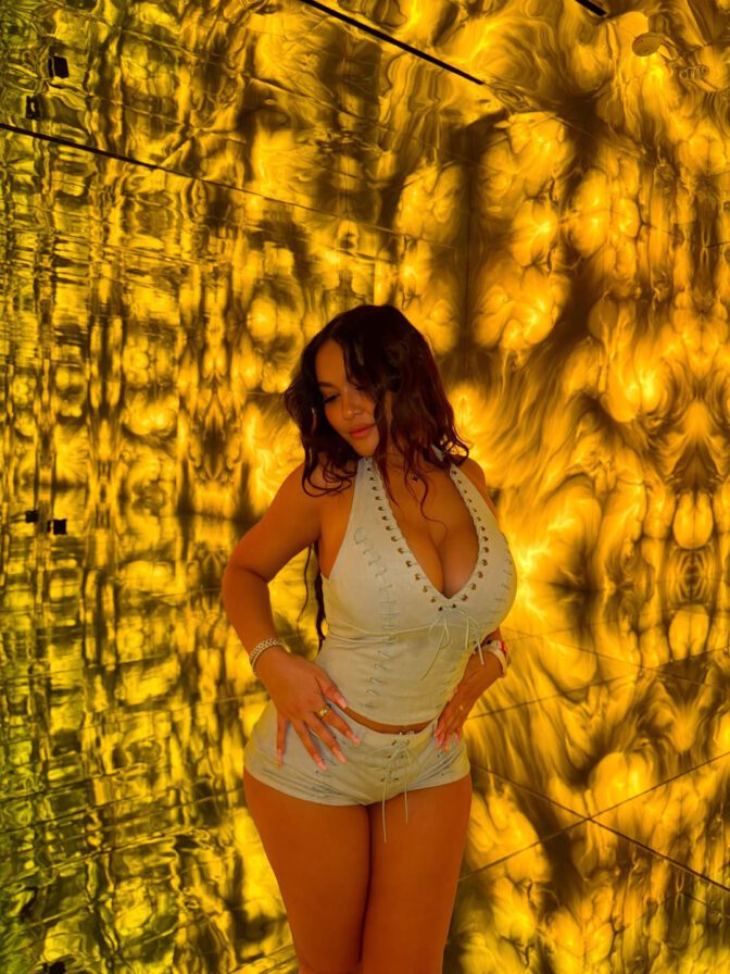 Stella Hudgens' Massive Tits & Juicy Ass Erupt in a Steamy Mirrored Room Photoshoot.