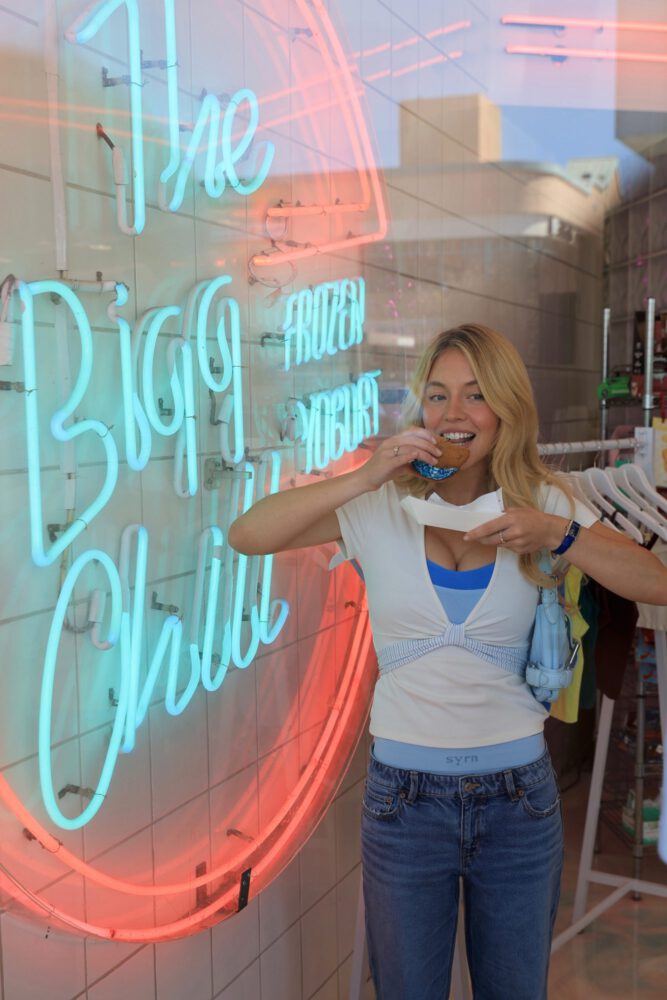 Sydney Sweeney Busts Out Of Tight White Shirt And Explodes With Mind-Blowing Cleavage At SYRN Pop-Up