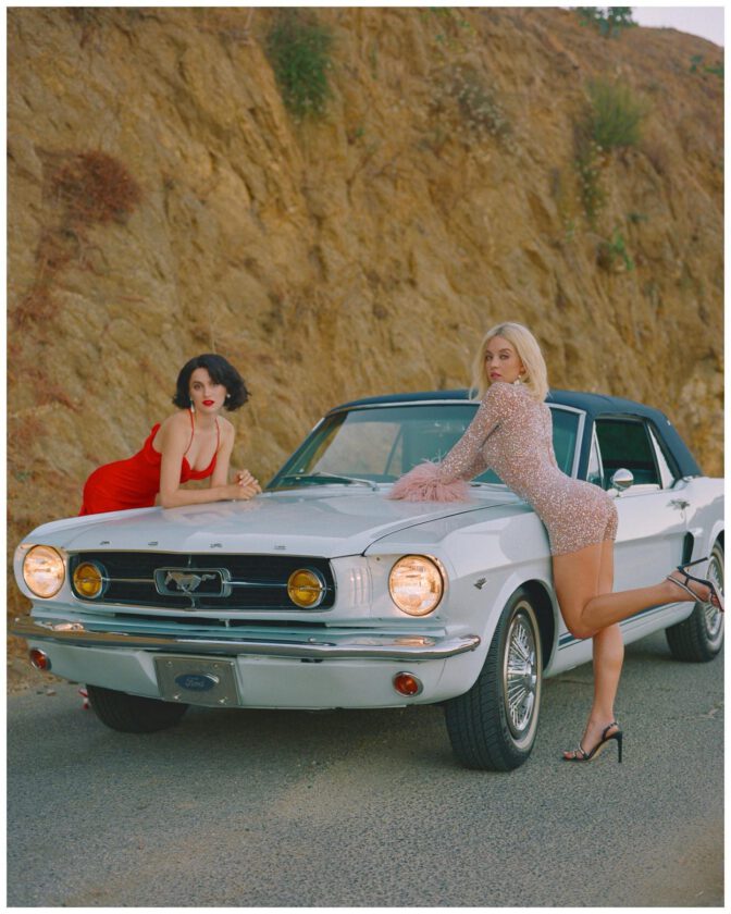 Sydney Sweeney Stuns with Bold Cleavage Alongside Maude Apatow in Vintage-Inspired Photoshoot