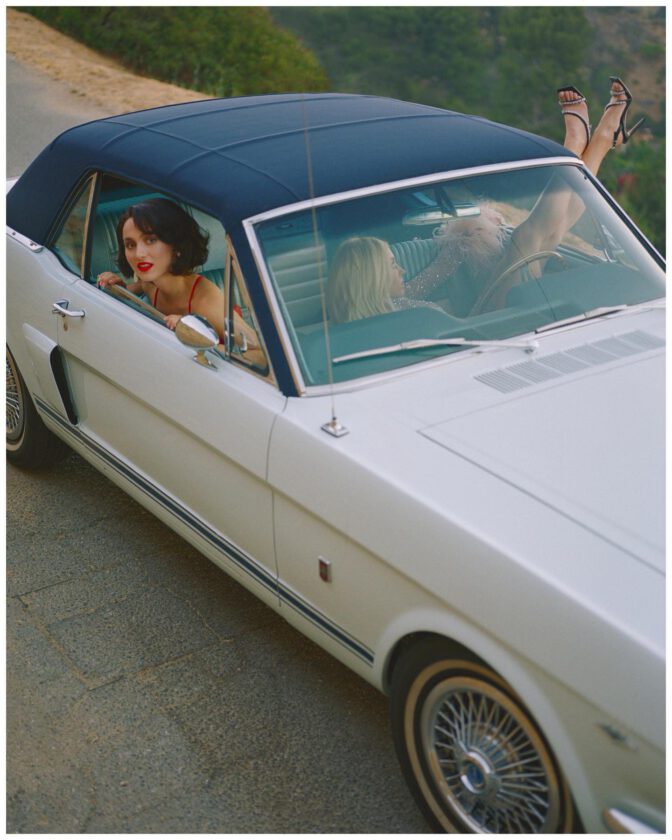 Sydney Sweeney Stuns with Bold Cleavage Alongside Maude Apatow in Vintage-Inspired Photoshoot