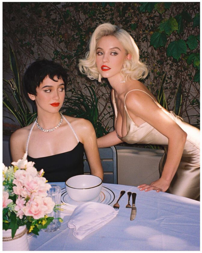 Sydney Sweeney Stuns with Bold Cleavage Alongside Maude Apatow in Vintage-Inspired Photoshoot